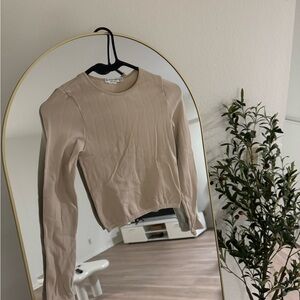 Stradivarius Cream Long Sleeve Top